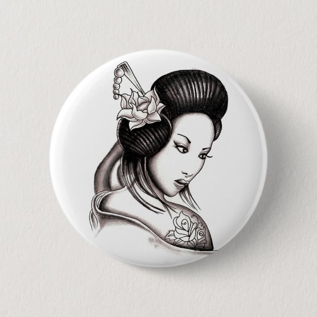 Geisha Button (Vorderseite)