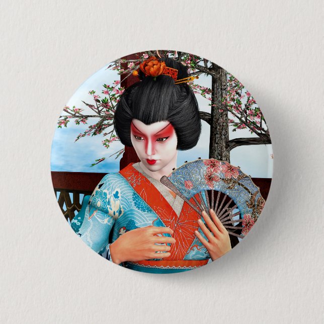 Geisha Button (Vorderseite)