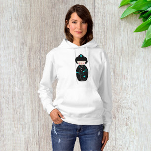 Geisha-Cartoon-Damen-Hoodie Hoodie