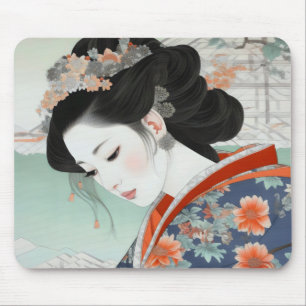 Geisha Colorful Ukiyo-e Mousepad