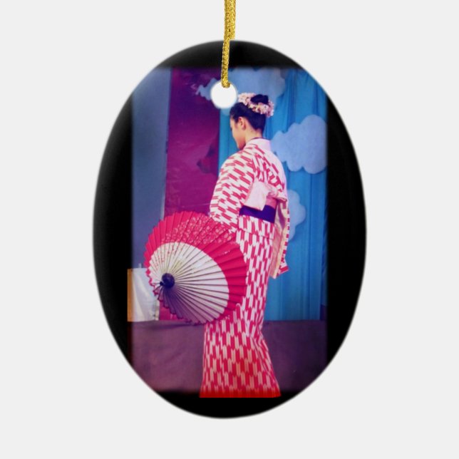 Geisha Dance Keramikornament (Vorne)