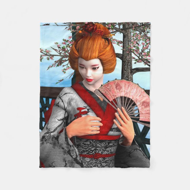 Geisha Fleecedecke (Vorderseite)