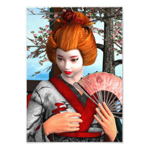 Geisha Fotodruck