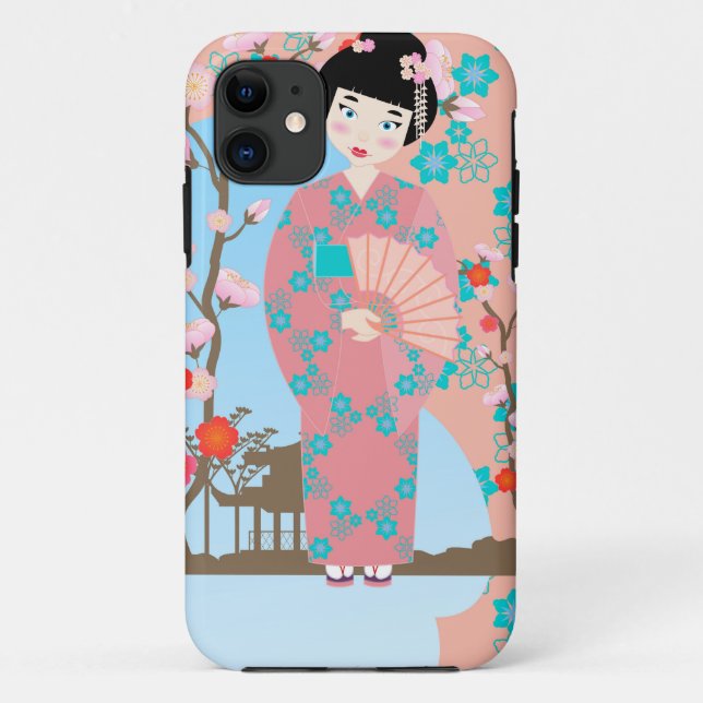 Geisha-Geburtstagsparty Case-Mate iPhone Hülle (Rückseite)