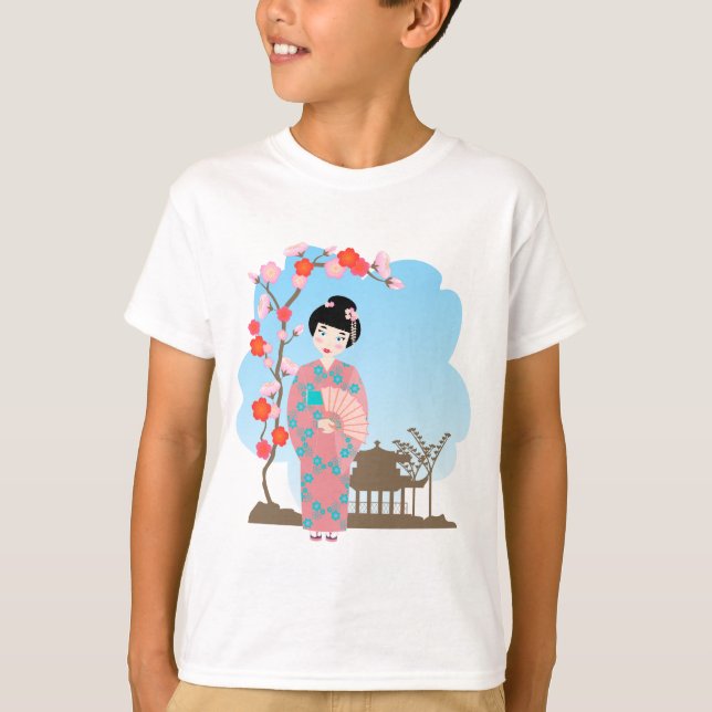 Geisha-Geburtstagsparty T-Shirt (Vorderseite)