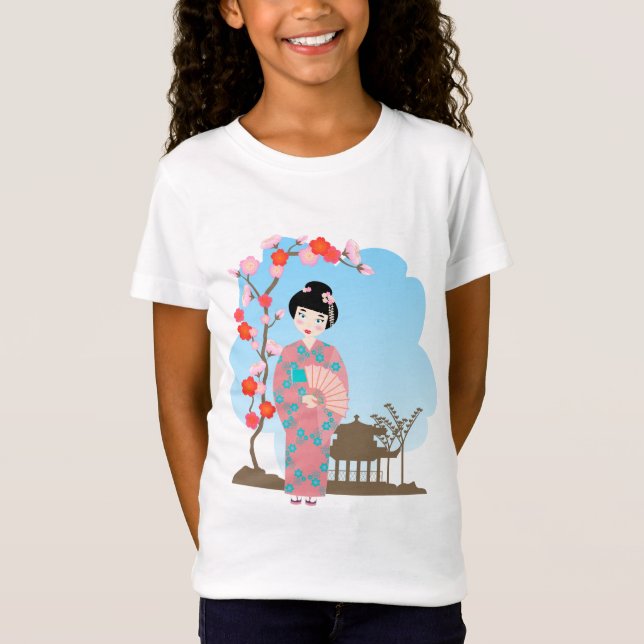 Geisha-Geburtstagsparty T-Shirt (Vorderseite)