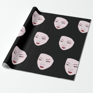 Geisha Geschenkpapier