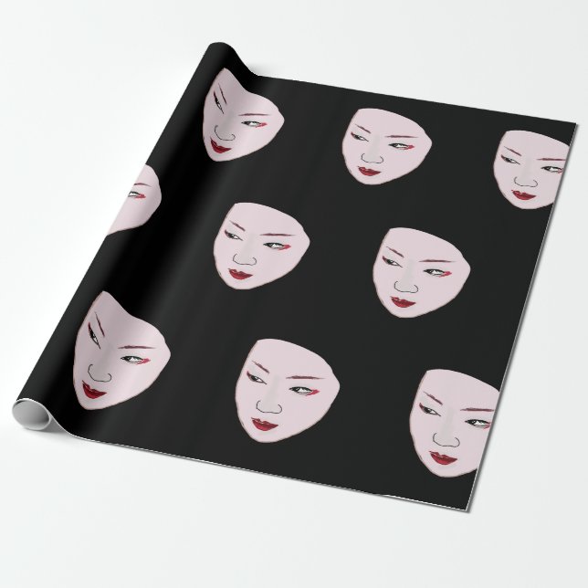Geisha Geschenkpapier (Ungerollt)