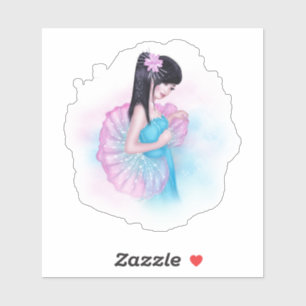 Geisha Girl Aufkleber