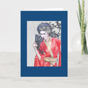 Geisha Girl Greeting Card Karte