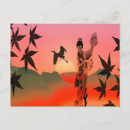 Geisha Girl Postkarte