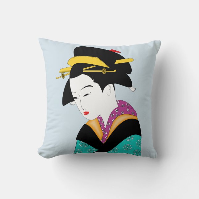 GEISHA GIRL THROW PILLOWS KISSEN (Vorderseite)