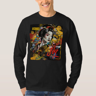 Geisha Graffiti T-Shirt - Klassische Beauty Street