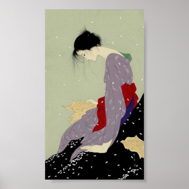 Geisha im Winter Poster (Vorne)