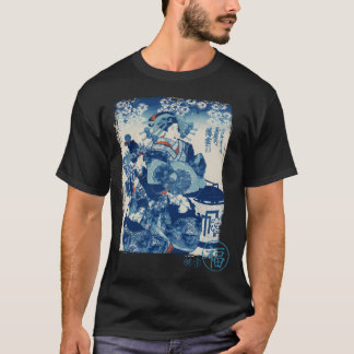 Geisha im Winter Traditionelles Japanisch T-Shirt