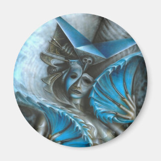 Geisha in blau magnet