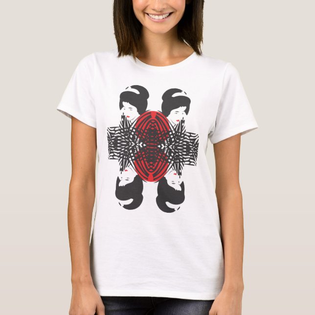 Geisha in den fours "eine Reflexion " T-Shirt (Vorderseite)