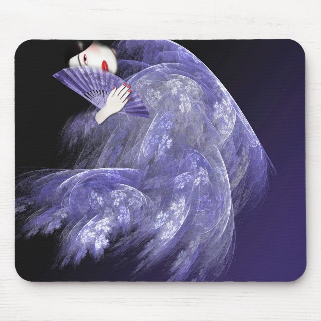 Geisha in dunkelblauem Mousepad (Vorne)