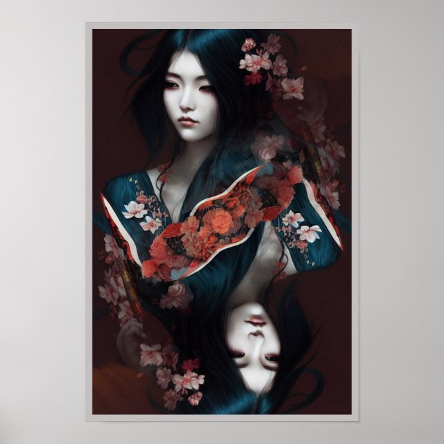 Geisha in Kimono I Poster (Vorne)
