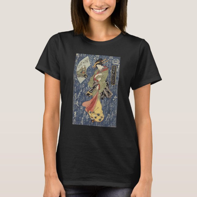 Geisha in kimono Traditional Japanese Edo period T-Shirt (Vorderseite)