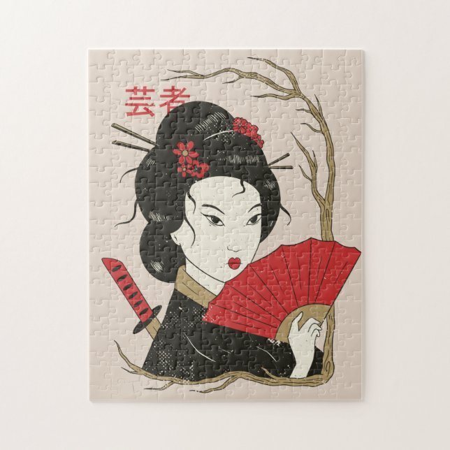 Geisha Japans Entertainer Puzzle (Vertikal)