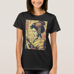 Geisha Katana Vintag Women Girls, japanischer Hips T-Shirt