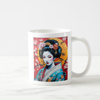 Geisha, Kimono, Sakura, cherry blossoms, Japanese Kaffeetasse
