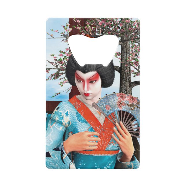 Geisha Kreditkarten Flaschenöffner (Vorderseite)