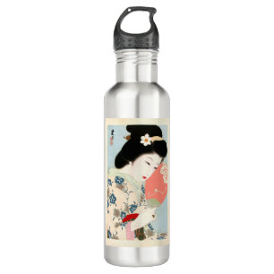 Geisha Lady Art Edelstahlflasche