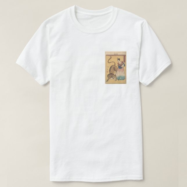 Geisha & Leopard T - Shirt (Design vorne)