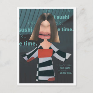Geisha-Look Postkarte