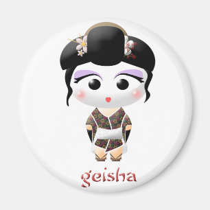 Geisha-Mädchen Magnet