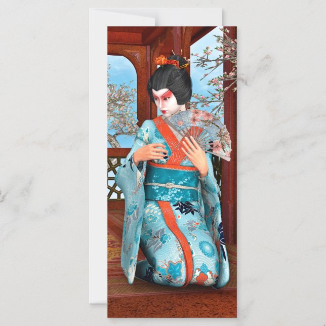 Geisha Magneteinladung (Vorderseite)