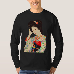 Geisha Maiko Kimono Japan Japan Malerei Kawase T-Shirt