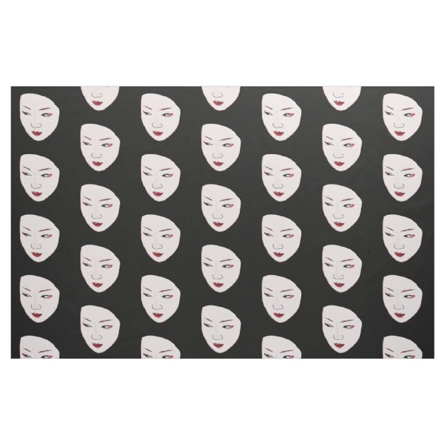 Geisha-Maske Stoff (Fat Quarter (45,7 x 55,9 cm))