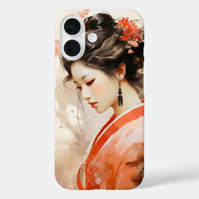 Geisha Orange Ink Case-Mate iPhone Hülle (Rückseite)