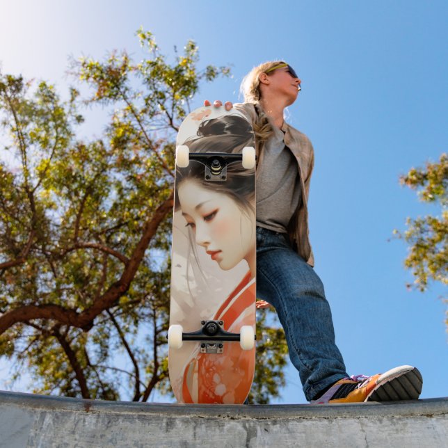 Geisha Orange Ink Skateboard (Außenbereich 1)