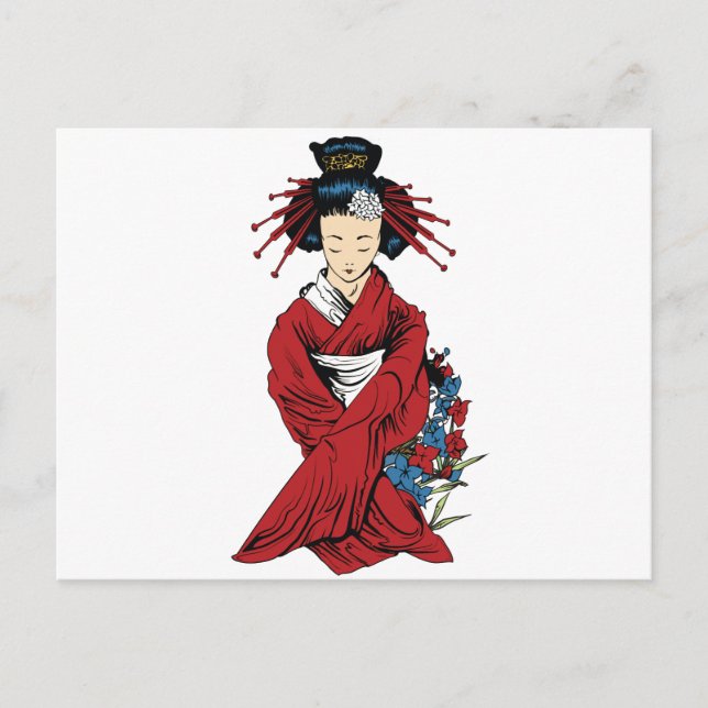 Geisha Postkarte (Vorderseite)