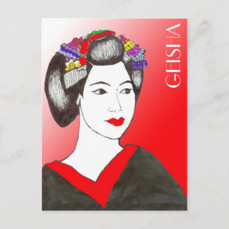 GEISHA POSTKARTE
