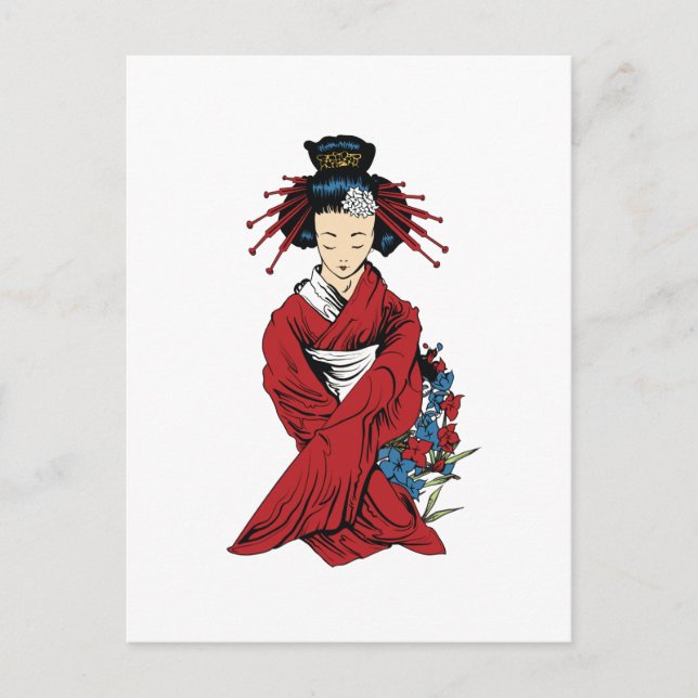 Geisha Postkarte (Vorderseite)