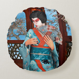 Geisha Rundes Kissen
