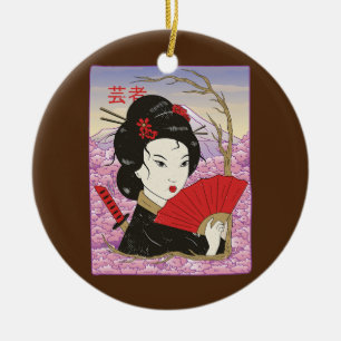 Geisha Samurai Japan Culture Japanisch Kawaii Keramik Ornament