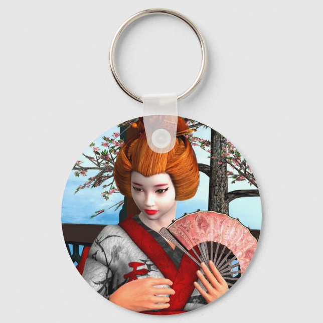 Geisha Schlüsselanhänger (Vorderseite)