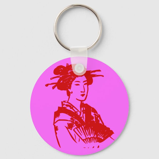 Geisha Schlüsselanhänger (Vorderseite)