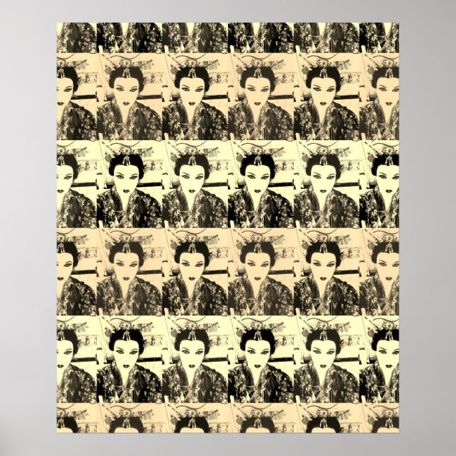 Geisha Selfie Cool Wall Pop Art Poster (Vorne)
