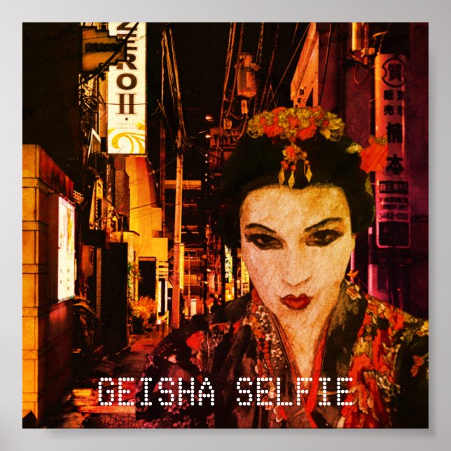 Geisha Selfie Wall Art Poster (Vorne)