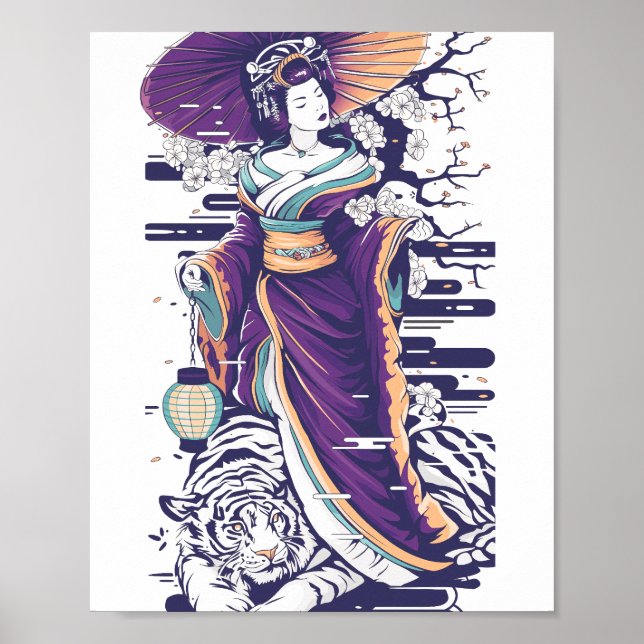 Geisha-Tigerschogun-Geisha 86014 Poster (Vorne)