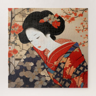 Geisha Ukiyo-e japanische Kunst Puzzle