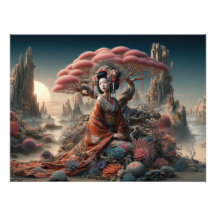 Geisha und Korallenbaum