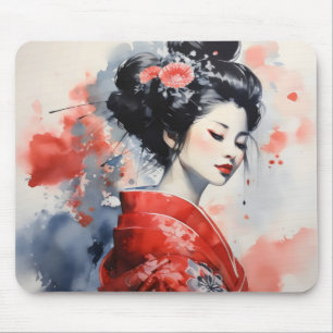 Geisha Woman Japan Mousepad